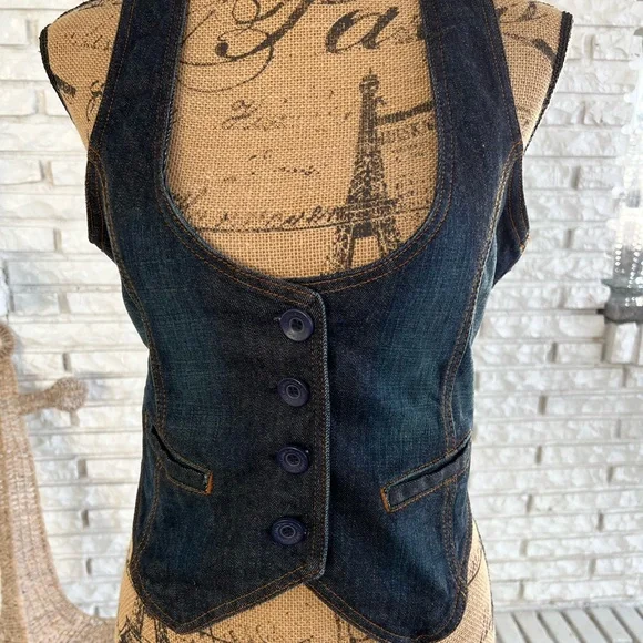 Vintage Calvin Klein Jeans Denim Vest - Picture 2 of 9